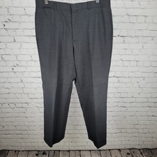 VTG Brooks Brothers Grey 100 Wool Brooksease Dress Pants USA Made Size 33x30