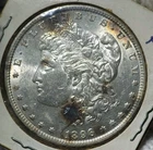 1896 Morgan Silver Dollar Brilliant Uncirculated Toned Spots