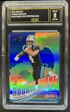 2025 Panini Absolute Tetairoa McMillan Rookie Wave RC Spectrum Blue #/50 GMA 8
