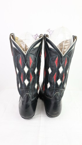 Vintage Don Quijote diamond inlay cowboy boots size EU40/UK6/USM7/USW9 - Picture 9 of 14