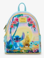 Loungefly Disney Lilo & Stitch Beach Scene Mini Backpack