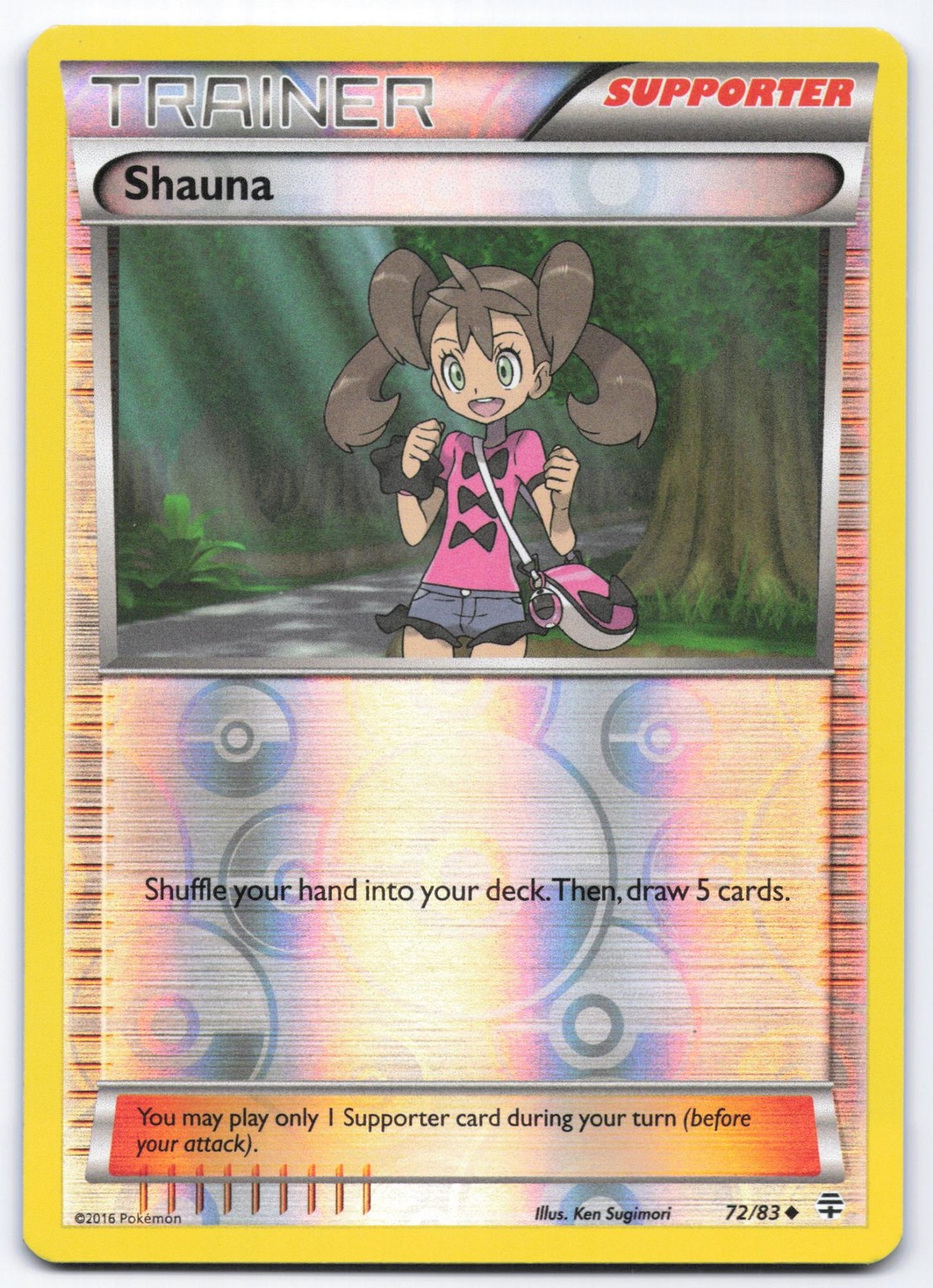 Shauna 72/83 Generations Reverse Holo Uncommon Pokemon Card LP