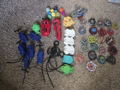 HUGE Beyblade Lot, Launchers,ripcords,and Lots Of Parts.
