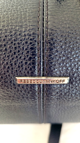 Rebecca Minkoff Moto Large Crossbody Handles Silver Hardware Navy Blue Leather - Picture 7 of 13