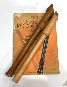 VTG MOECK & JOHANNES ADLER Elementary Recorders w/Instruction Manual German GUC