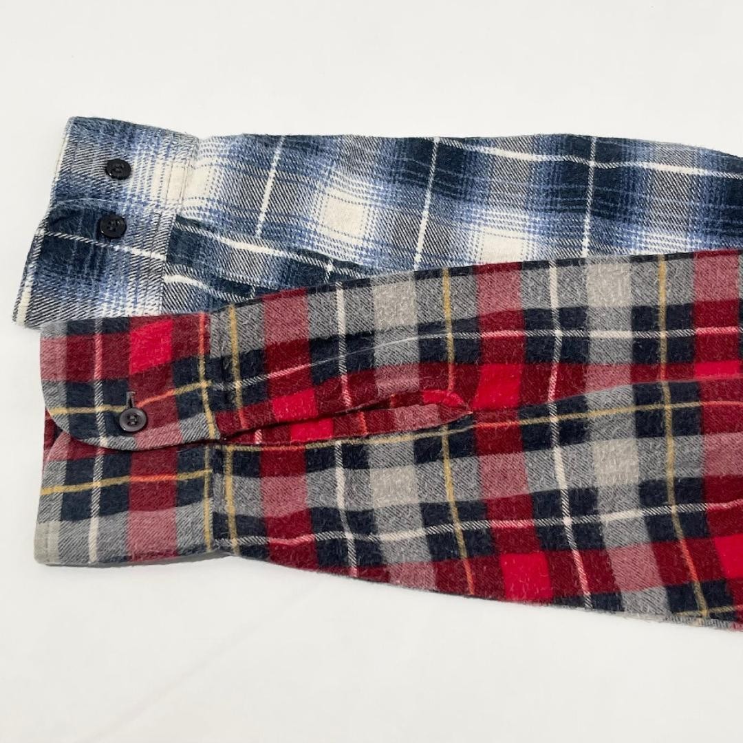Needles Rebuild Flannel Plaid Shirt Cotton Size 1 Japan image 6