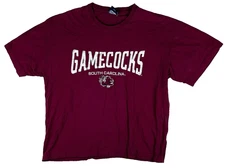 Old Varsity Brand OVB Red M USC South Carolina Gamecocks Tshirt Tackle Twill