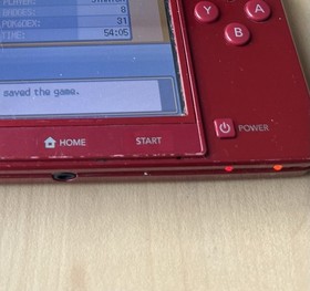 Nintendo 3DS Red Console North America OEM Charger+Pokemon Y READ SHIPS TODAY