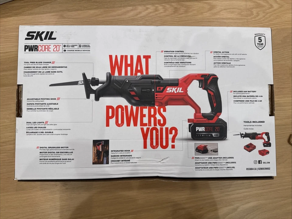 SKIL PWR CORE 20 Brushless 20V Reciprocating Saw Kit - Image 2 of 3