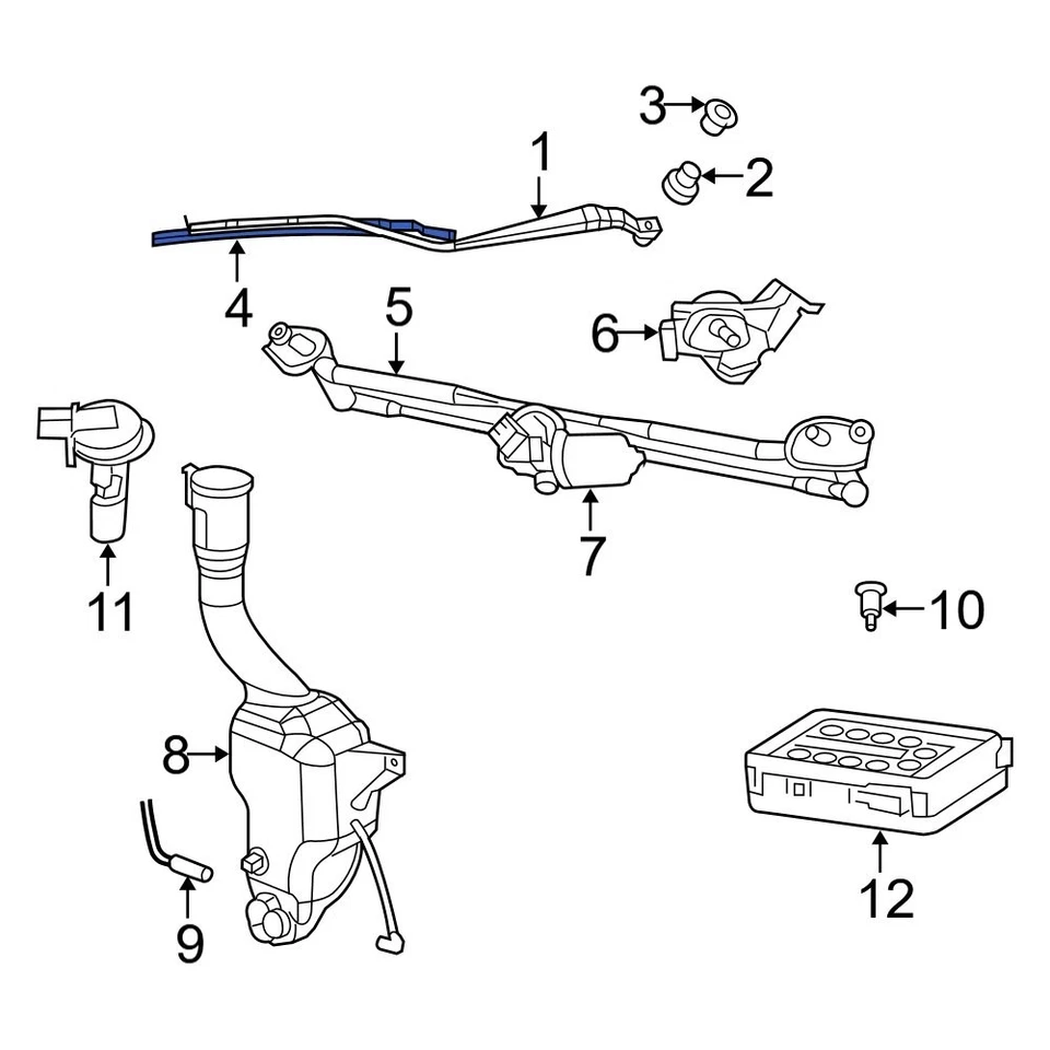 For Dodge Charger 2007-2010 Dodge 68015148AA Wiper Blade - Изображение 3 из 4