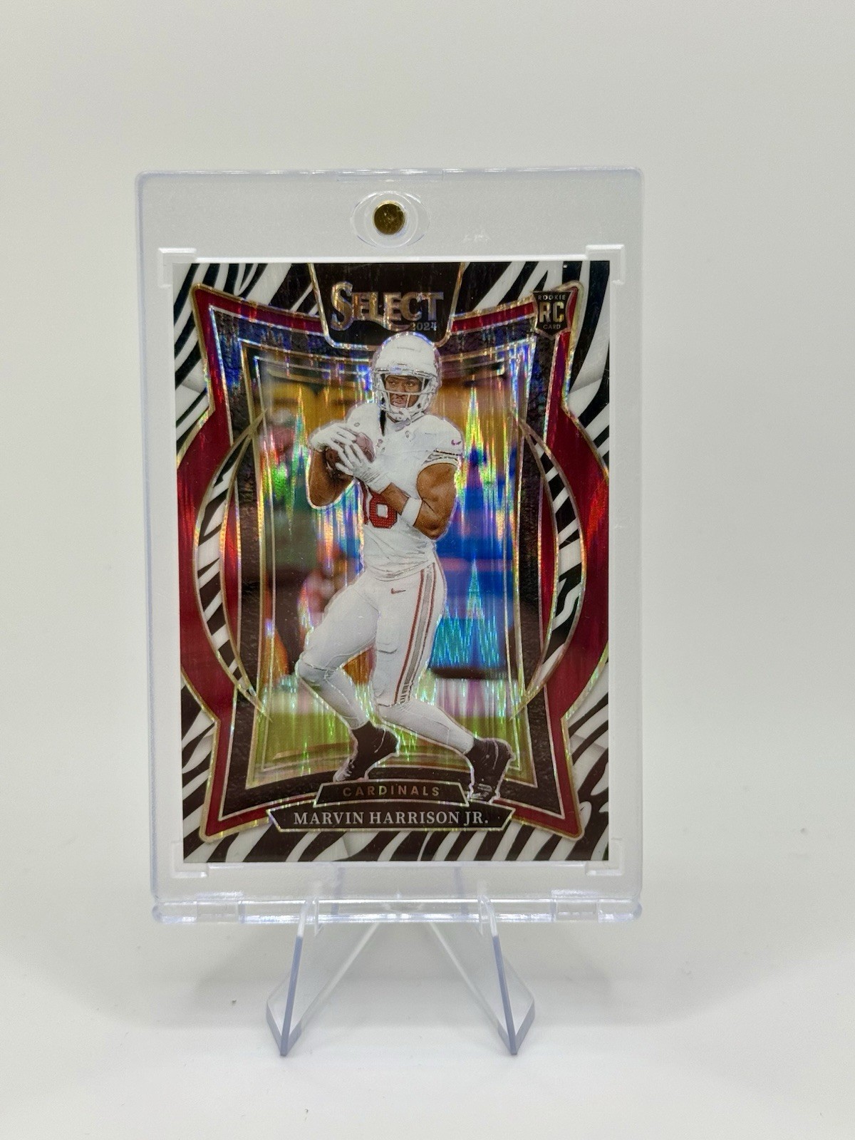 Marvin Harrison Jr. RC Panini 2024 Select Cardinals Zebra Prizm #28 Case Hit 🔥