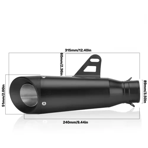 Sistema completo pontas de escape tubo cabeçalho preto/prata para Yamaha YZF R6 2006-2018 EUA - Imagem 2 de 4