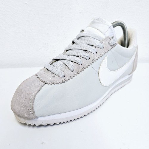 Nike Classic Cortez Nylon Pure Platinum Size UK 7 Grey White Trainers 749864-010 - Picture 10 of 22