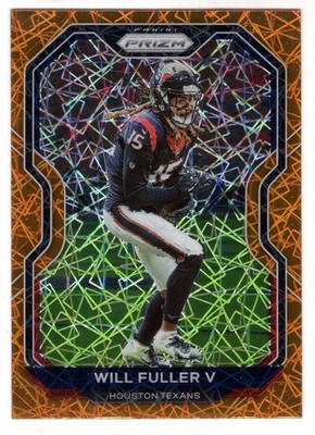 Panini Prizm NFL 2020 Orange Lazer Refractor Card #77 Will Fuller V