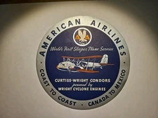 Vintage American Airlines  CURTISS-WRIGHT CONDORS Sleeper  Luggage Label RARE