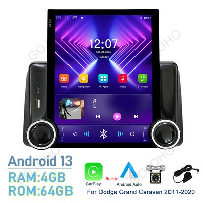 9.7'' 64GB For 11-20 Dodge Grand Caravan Android 13 Carplay Car Stereo Radio GPS
