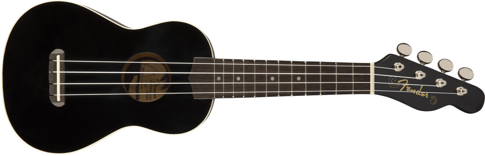 Fender California Venice Soprano Size Ukulele in Black Finish 0971610706 18590₽