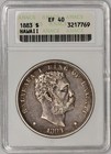 1883 Hawaii Silver Dollar ANACS EF40 (XF40) Nice Original Coin!