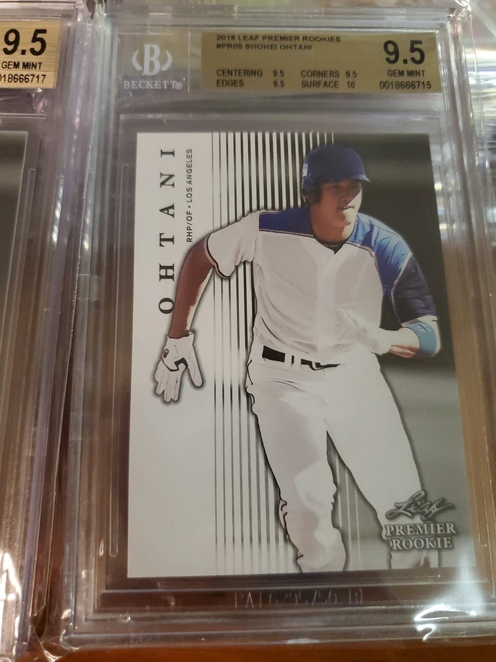 2018 SHOHEI OHTANI BGS 9.5 LEAF DRAFT STARS ST-01 Rookie Card Estado perfeito Dodgers MVP - Imagem 3 de 4