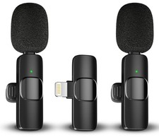 Professional Wireless Lavalier Lapel Microphone for iPhone iPad, Mini Lapel M...