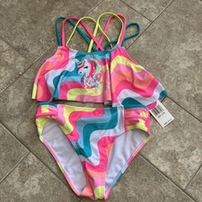 Betsey Johnson Sequin Unicorn Bikini Swimsuit Size L Large 12 NWT