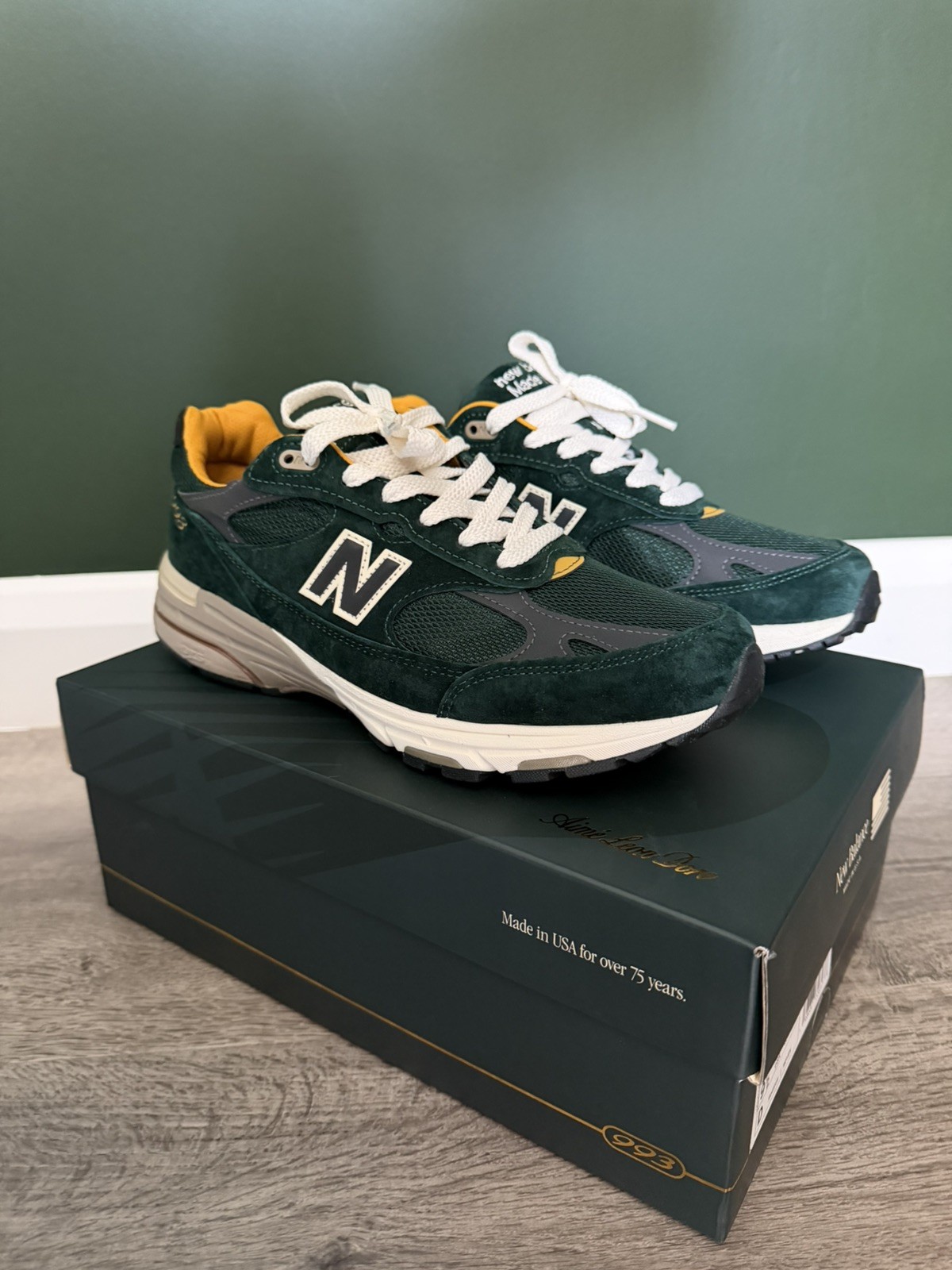 Aime Leon Dore ALD New Balance 993 Mulberry Green Porsche Sneakers Size 9.5
