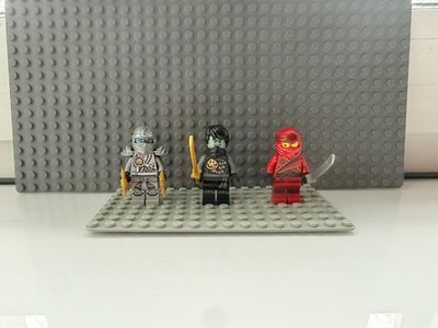 LEGO Ninjago Lot Zane Jungle Robe njo0111 + Kai Deepstone njo0513 + Cole Ghost