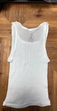 2-Pack Hanes Kids White Ribbed Tank Tops Size XS 100 Cotton Lightweight Breat
