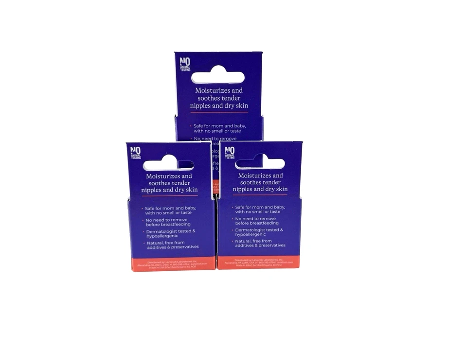 Bálsamo orgánico para pezones Lansinoh USDA 2 oz hidrata y calma - ¡Paquete de 3 caducidad 28/02!! Foto 2 de 4