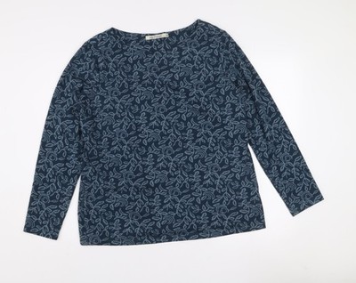 Lily Originals Damen Blau Blumen Langarm Pullover Pulli Größe 18