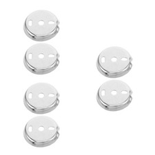 6Pcs Reusable Stainless Steel Towel Bar Mounting Bases for Bathroom Fixtures