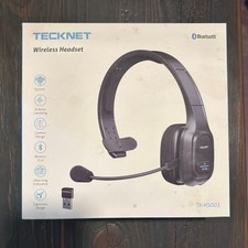 Tecknet TK-HS001 Bluetooth Headset Wireless AI Noise Cancelling Excellent Cond