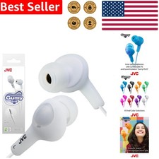 Gumy Plus White Inner Ear Headphones Noise Isolation 3.5mm Jack
