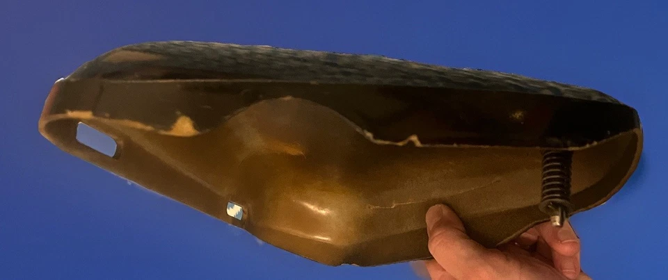 OEM HONDA enduro twin shocks MR175 ELSINORE COVER LEFT SIDE black/yellow - Image 3 of 4