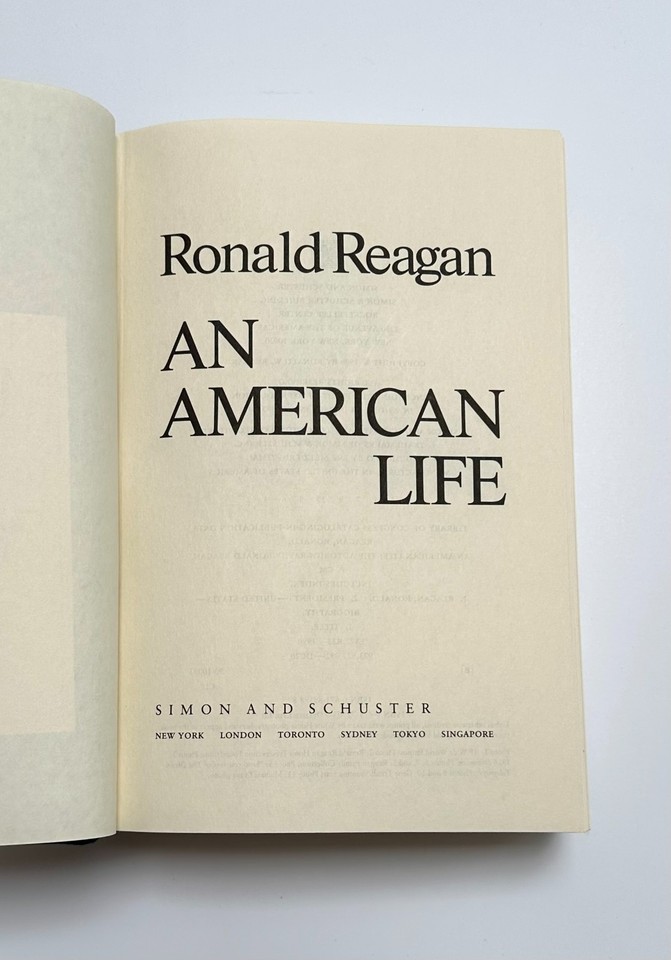 Ronald Reagan Signed An American Life 1990 First Edition Autobiography ...