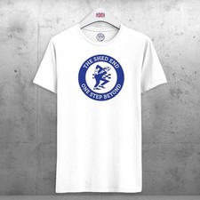 Shed End One Step Beyond White Organic Cotton T-shirt Gift for fans of Chelsea