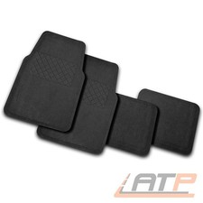 AUTO FUSSMATTEN UNIVERSAL SCHWARZ PVC GUMMI MATTEN 4 STÜCK