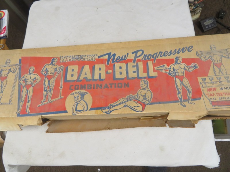 Vintage Workout Gear Whitely Bar-Bell Combination