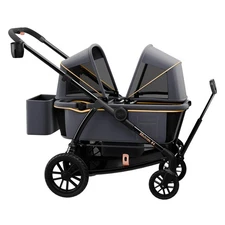 Double Stroller Tandem Stroller for 2 Kids Push Pull Kids Wagon Adjustable Ha...