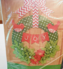 Dimensions 14" Wreath Felt Applique Kit 8272 Joy Christmas Holiday Decor Sealed