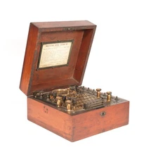 1895 E.S. Greeley Wheatstone Bridge Telegraph Testing Set * New York