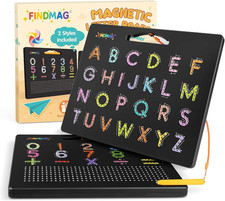 Magnetic Letter Tracing Board, 2 in 1 Magnetic ABC Writing Board for Toddlers, U