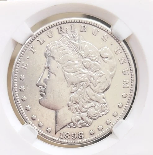 1898-S $1 MORGAN SILVER DOLLAR ✪ AU ALMOST UNC ✪ SCARCE COIN -45