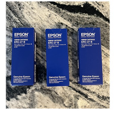 Epson Genuine ERC-27 B Black Ribbon Cartridge Lot of 3 TM-290 U295 C43S015366