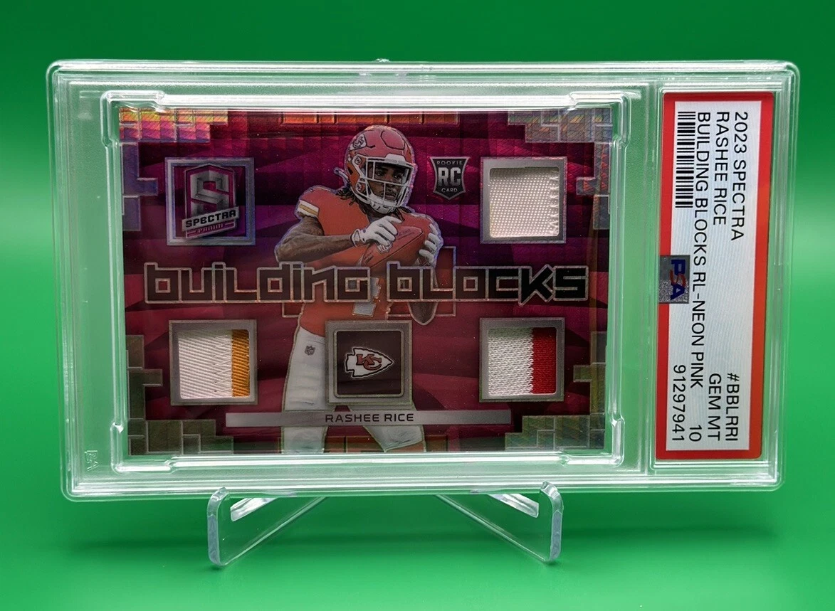 Rashee Rice Panini Spectra Building Blocks Relics #BBLRRI Neon Pink