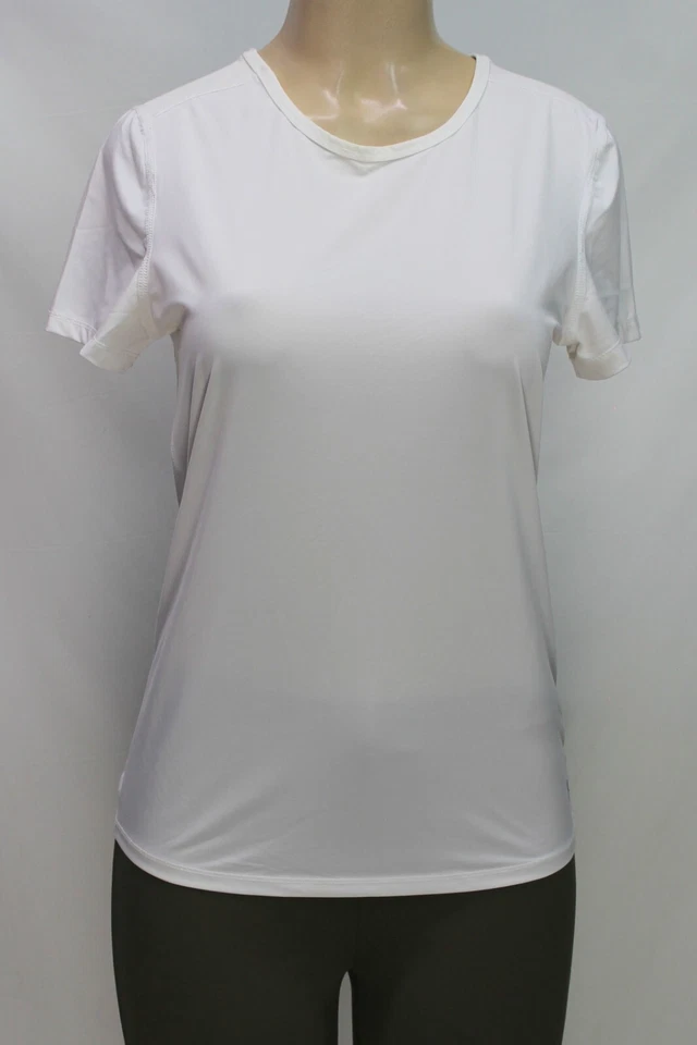 Camiseta Feminina Danskin Now Manga Curta Elástica Branca Tamanho P - Imagem 2 de 4