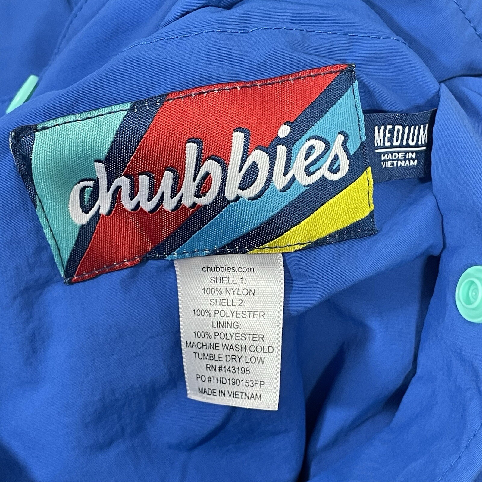 Chubbies Reversable Jacket Pullover 1/2 Zip Snap … - image 14