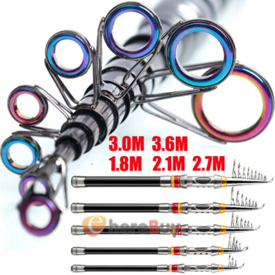 Fishing Rod Carbon Fibre, Portable Telescopic Fishing Pole
