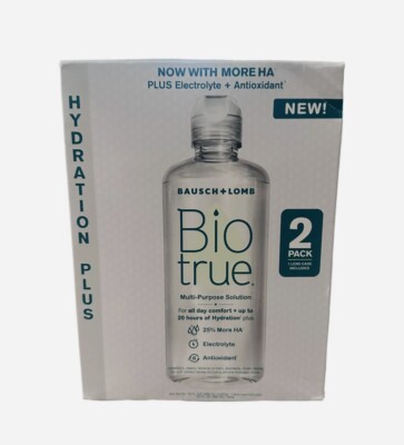 Bausch  True Contact Lens Multi-Purpose Solution Hydration Plus lot of 2 NEW