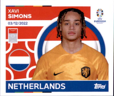 Topps EURO EM 2024 Sticker NED 17 - Xavi Simons